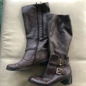 [Aerosoles] Brown buckle boots size 9